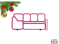 Чехлы на классические угловые диваны 330-530 см