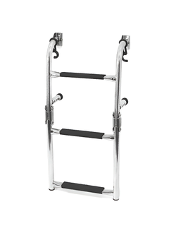 Трап складной с вертикальным креплением, 3 черных ступени (ширина 270 мм.)