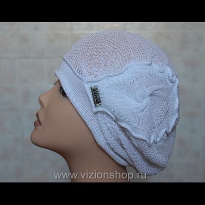 берет из хлопка женский белый