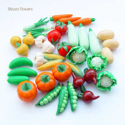 Овощи из полимерной глины.