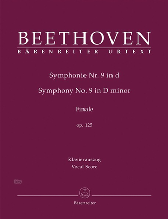 Beethoven. Finale aus der Sinfonie d-moll №9 (Ode an die Freude). Klavierauszug