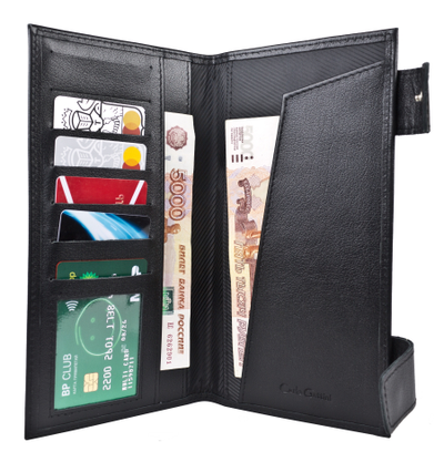 Кожаный холдер / клатч Arre black (арт. 5063-01)