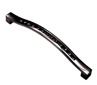 Ручка Metax LN-128-04, со стразами, 128 мм, черная