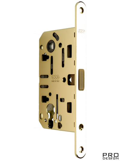 Магнитный замок AGB Mediana Polaris CL под цилиндр, золото