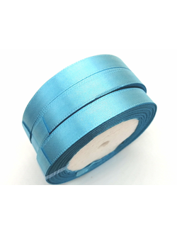 Лента атласная 12 мм, цвет голубой  арт. 62