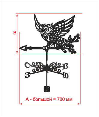Флюгер на крышу "Совушка"