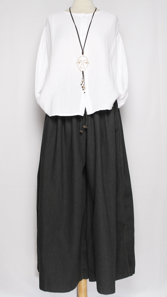 Рубашка Бохо "Муслин без ворота" белая р.50,56,58,60