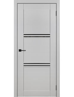Дверь с современным покрытием Агат 4 эмалекс серый