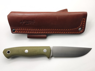 Нож Fang L сталь VG-10 микарта хаки