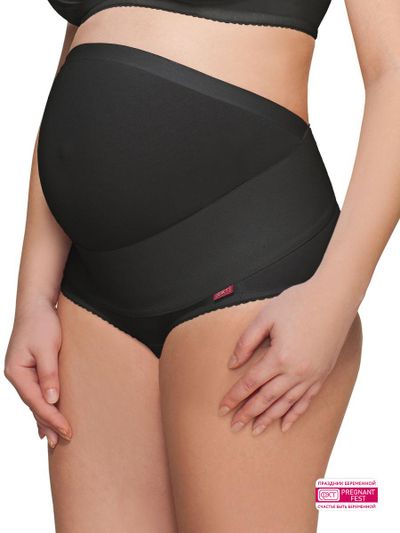 Черный дородовой бандаж 0141а