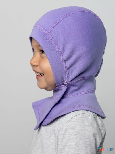 Шапка-шлем 24301-01 95%хлопок 5%лайкра, ярко-сиреневый 40-42