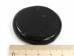 Турмалин черный, Шерл, полировка плоская, Бразилия (42*38*8 мм, 32 г) №35671