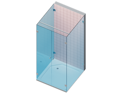GT-29 Стеклянная угловая душевая кабина с двумя дверьми