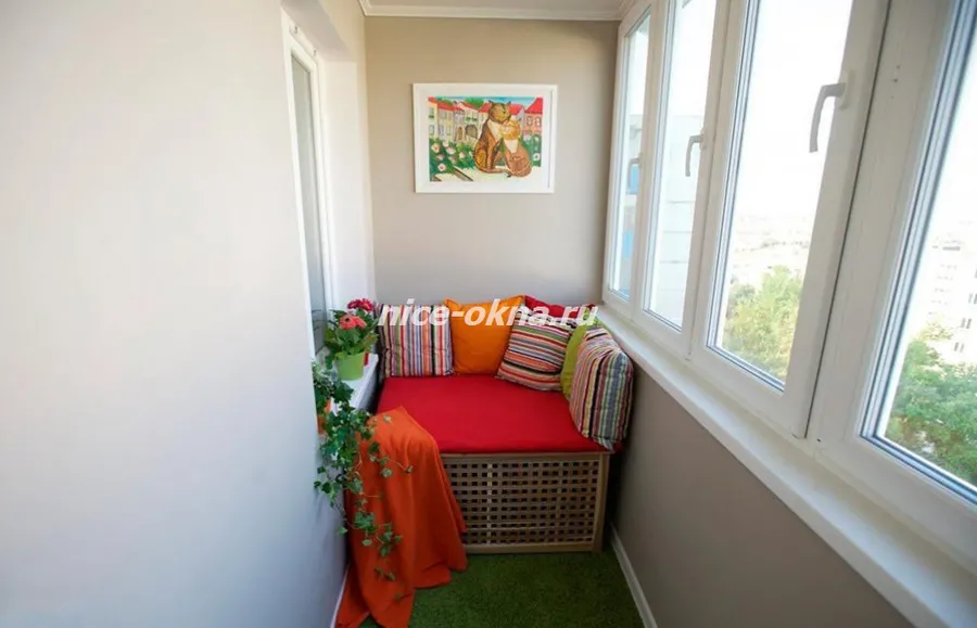 остекление прямой лоджии пластиковыми окнами