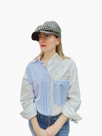 Женская кепка гусиная лапка