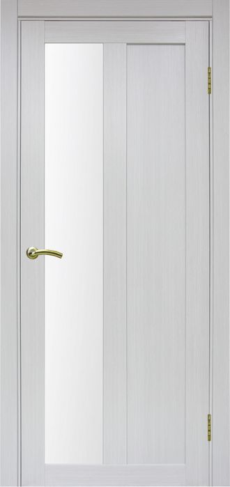 Межкомнатная дверь "Турин-521.21" ясень серебристый (стекло сатинато)