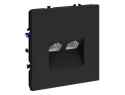 VLS060207 Розетка компьютерная двойная RJ45, графит-1