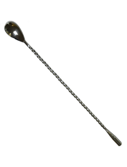 Ложка барменская с каплей (мадлером) овал нержавеющая сталь 33 см, 40 см /1/