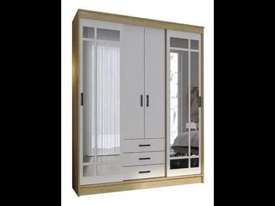 Шкаф-купе Лорд Дуб вотан/Белый гладкий  (Эра)