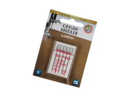 Иглы для бытовых швейных машин "ORGAN" для кожи в пенале ассорти №90-100