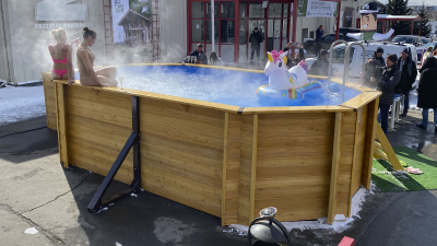 Деревянный бассейн "Енисей" 550 х 370 см глубиной 145 см от Кристалл