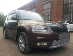 Защита радиатора Skoda Yeti City 2014- chrome с парктроником