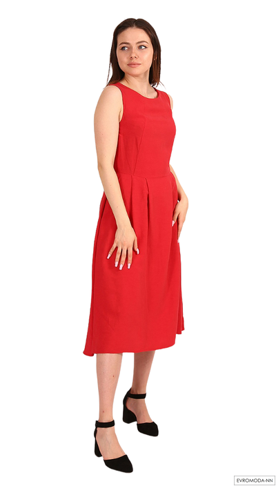 Платье красное миди Linea Cinque 43/33922-32