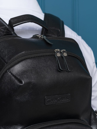 Кожаный рюкзак Bertario black (арт. 3102-01)