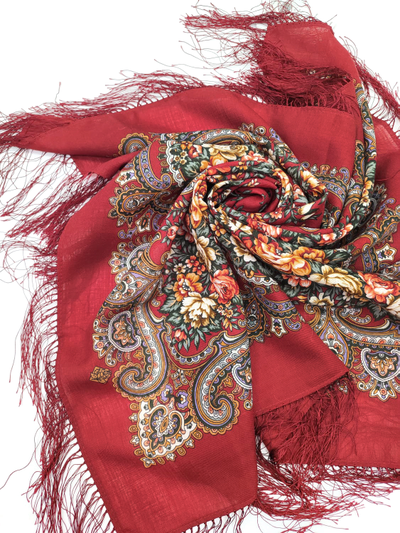 Павловопосадский платок Душистый луг 1830-5