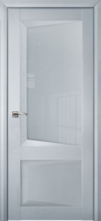 Межкомнатная дверь "Перфекто 108" barhat light grey (стекло светло-серое Lacobel)
