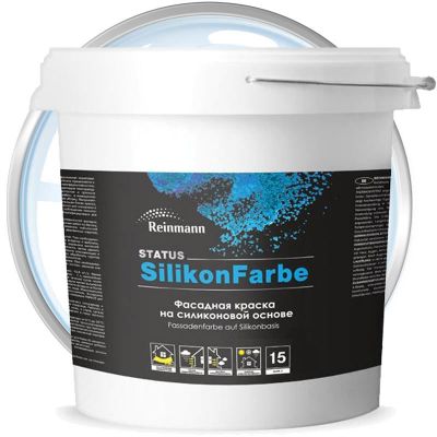Краска фасадная силиконовая REINMANN Status SilikonFarbe Бесцветная база C 15 л