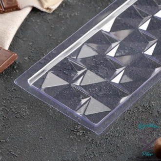 Форма для шоколада и конфет «Квадраты», 18×8 см, цвет прозрачный