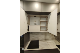 Кухня софт серый