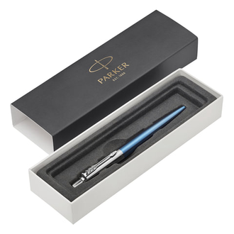 Ручка шариковая PARKER "Jotter Core Waterloo Blue CT", корпус голубой, хромированные детали, синяя, 1953191