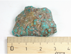 Бирюза, необработанный, дикий образец, США, Аризона (32*24*11 мм, 11 г) №37596