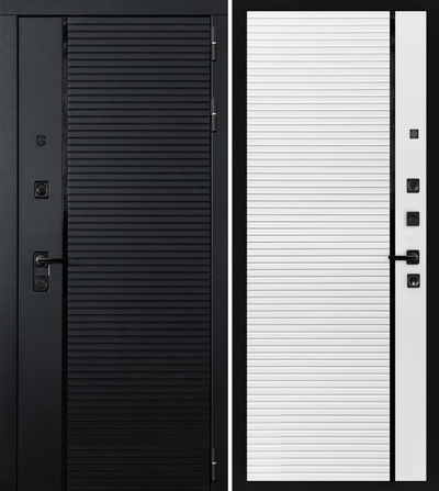 Входная Дверь Piano QUEST-STEEL с панелью Piano Белый ясень