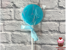 Леденец на палочке Круг Голубой 5см