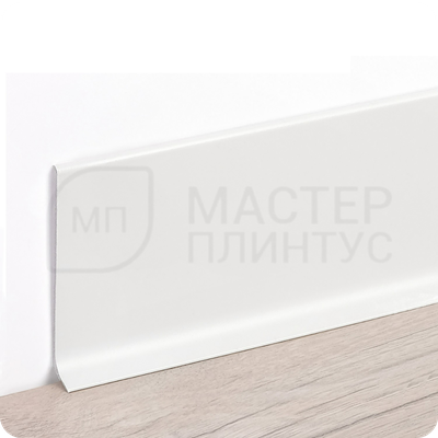 Плинтус алюминиевый ПЛ 60, высота 60мм. длина 3м. цвет белый