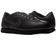 Nike Cortez Leather Black (Черные) сбоку
