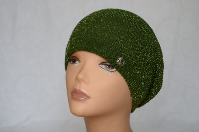 Летний берет зеленого цвета для женщин фото