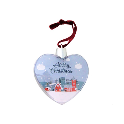 Шар-сердце. Цвет: прозрачный 85х85х25 мм.