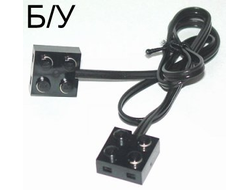 ! Б/У - Electric, Wire with Brick 2 x 2 x 2/3 Pair,  20 Studs Long, Black (5306bc020 / 4100355) - Б/У