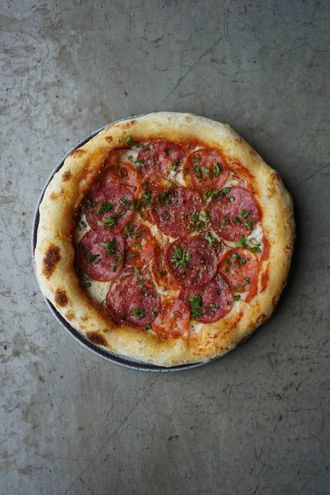 Пицца с чоризо и салями милано  / Pizza with chorizo ​salami Milano