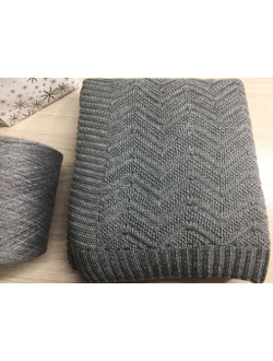 Плед вязаный "Зиг Заги"