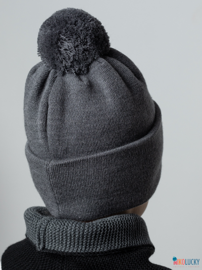 Шапка  22101-02, цвет темно-серый р. 54