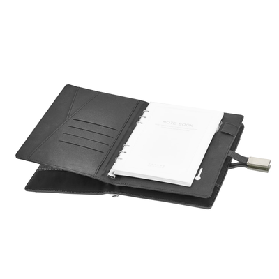 Многофункциональный Ежедневник с беспроводной зарядкой, Повер-банком и флеш-картой. Синий.