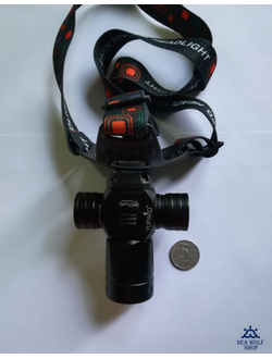 Фонарь для дайвинга налобный Yupard T6-1000Lm-белый