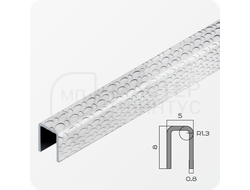 П-образный разделительный профиль из нержавеющей стали NEEXY PVS95-12 EMG Тисненый серый