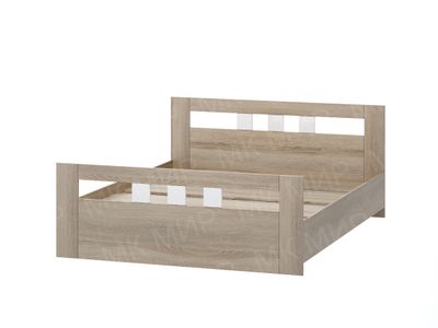 Сопрано Кровать 1,6 с настилом (1634*801*2032мм), дуб сонома/белый