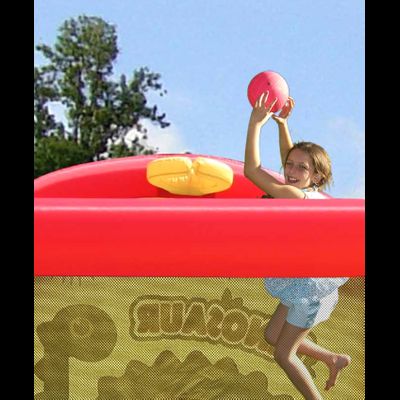 Батут с горкой Happy Hop «Забавный динозавр»